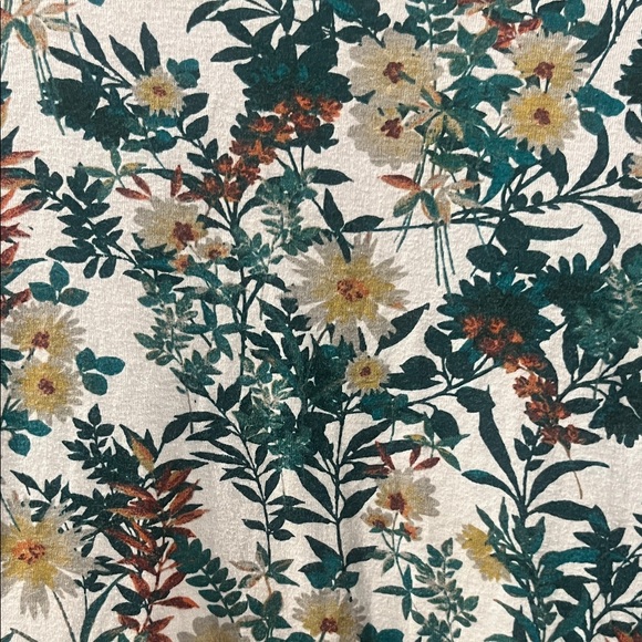 J. Jill Multicolor Fall Floral Long Sleeve Blouse Perfect Pima Cotton Medium - Picture 2 of 11